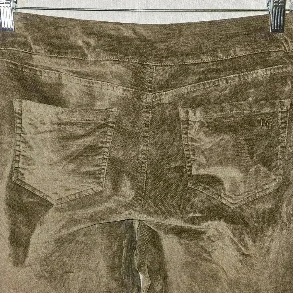 Diane Gilman DG2 Brown Pullon Velvet Wide Leg Pants Sz PM - Picture 5 of 11